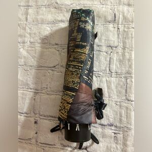 SALAMANDER GRAPHIC CITY BLACK MULTI COLOR COMPACT UMBRELLA WITH ROPE STRING